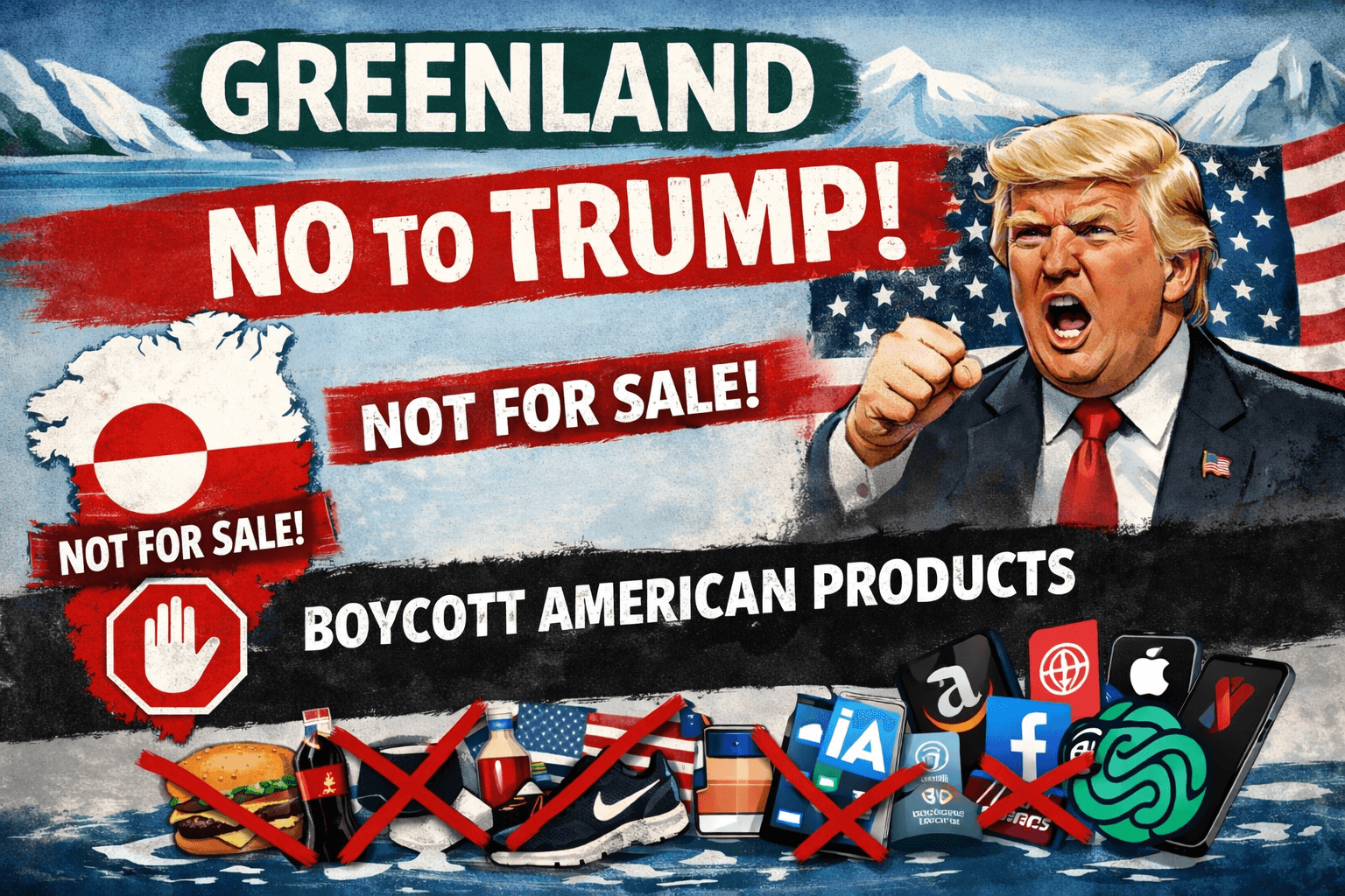 Threats on Europe : Let's boycott american products